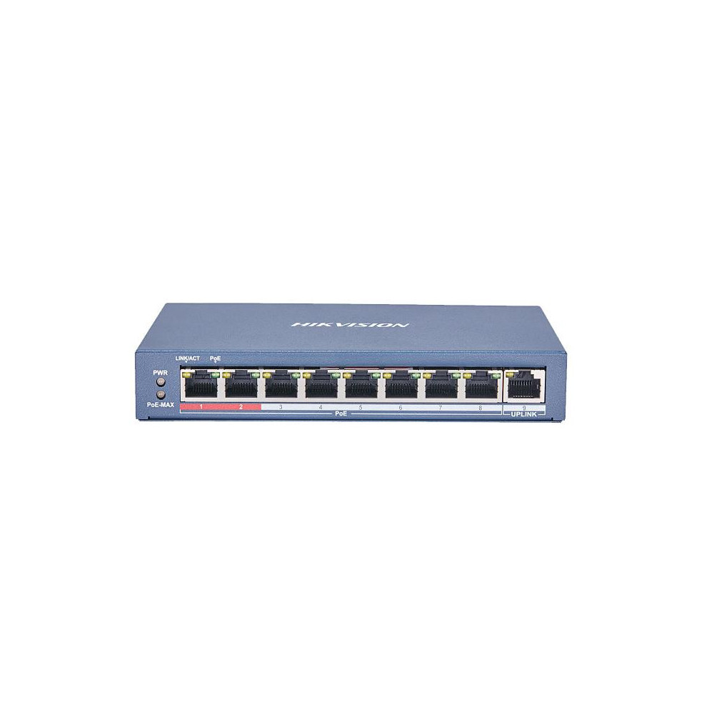 Switch HIKVISION DS-3E0109P-E-C 8 Port Poe Fast Ethernet 10/100 Mbps