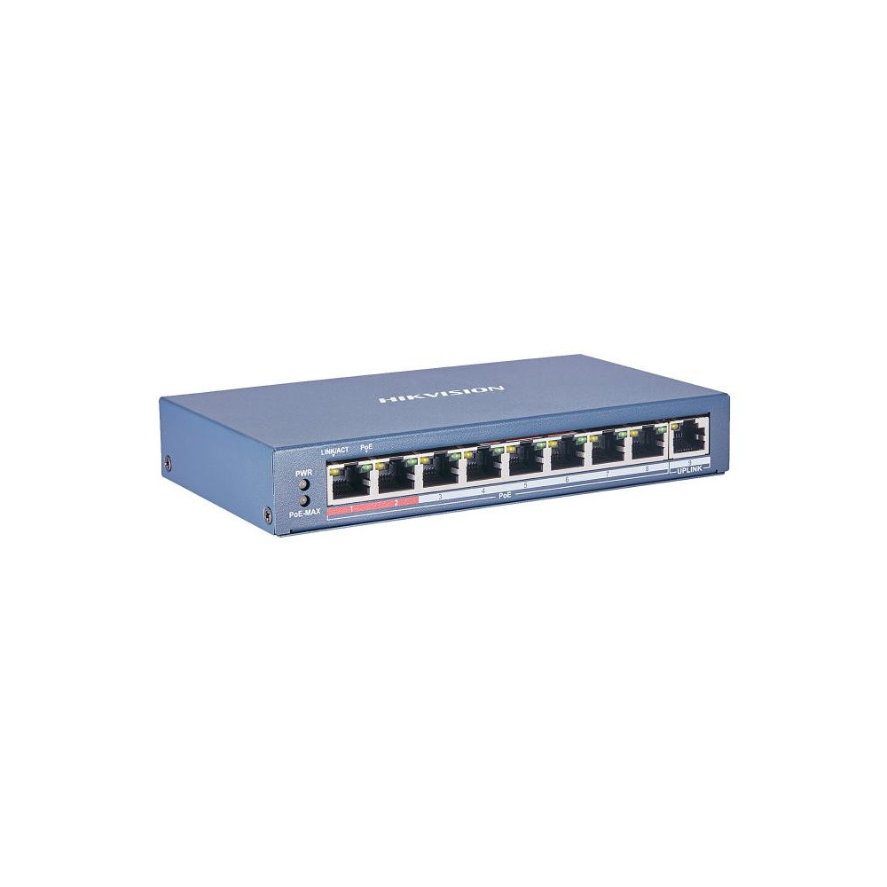 Switch HIKVISION DS-3E0109P-E-C 8 Port Poe Fast Ethernet 10/100 Mbps