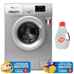 Machine à laver SABA 7 Kg / Silver  + DEX 5L Offert