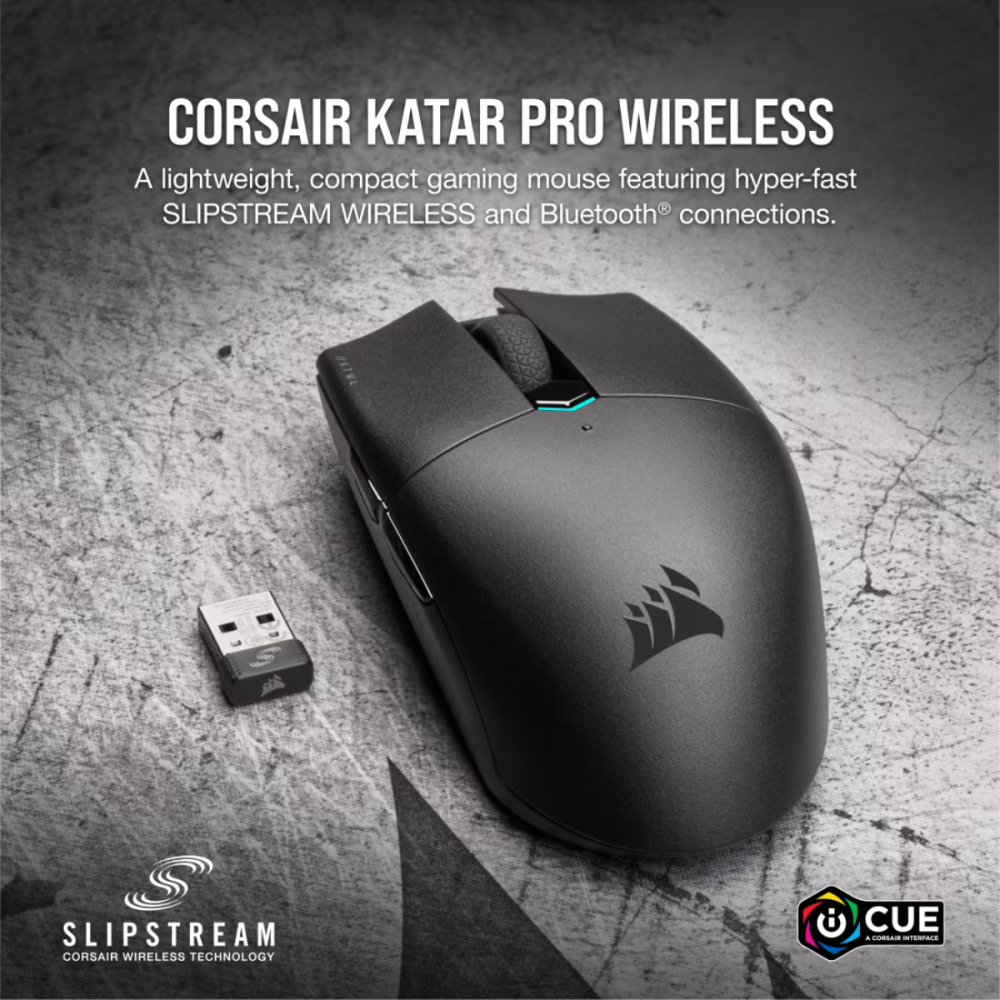 Souris Gaming Sans Fil CORSAIR KATAR PRO / FPS/MOBA / Noir