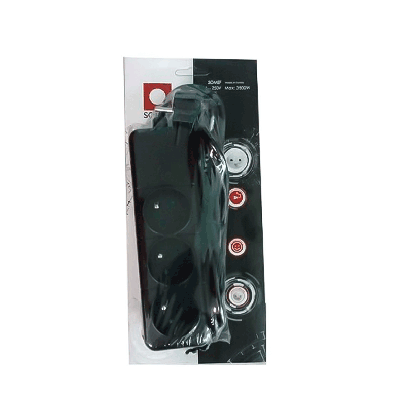 Multiprise SOMEF 3 Modules Sans Interrupteur 1.4M