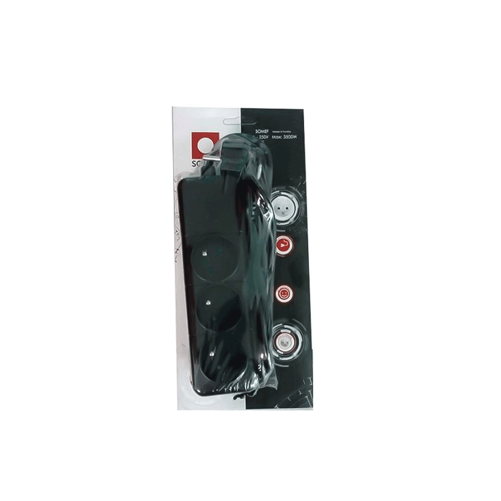 Multiprise SOMEF 3 Modules Sans Interrupteur 1.4M