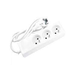 Multiprise SOMEF 3 Modules Sans Interrupteur 1.4M - Blanc