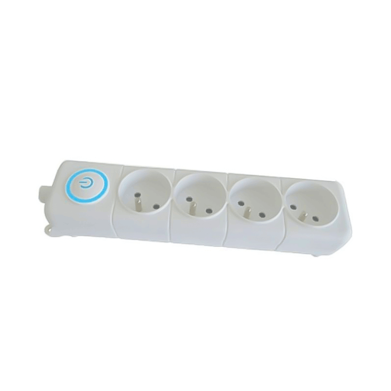 Multiprise SOMEF 4 Modules Avec Bouton poussoir 3 M - Blanc