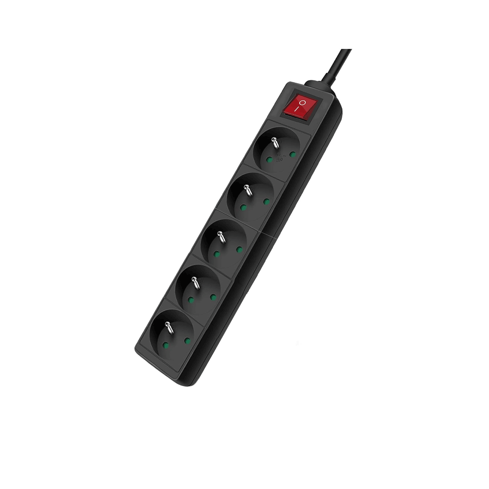 Multiprise SOMEF 5 Modules Avec Interrupteur 1.4M - Noir