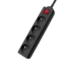 Multiprise SOMEF 4 Modules Avec Interrupteur 1.4 M - Noir