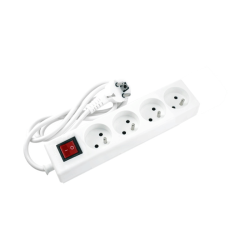 MULTIPRISES SOMEF 4 MODULES AVEC INTERRUPTEUR L: 3.0M-BLANC