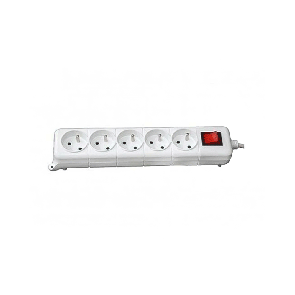 Multiprise SOMEF 5 Modules Avec Interrupteur 3M - Blanc