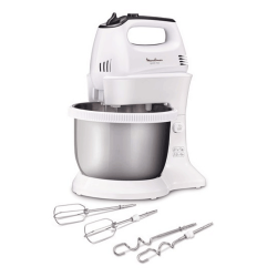 Batteur Moulinex Quick mix / 300 W Avec INGENIO SET DE SPATULE + CUILLERE + LOUCHE ET CUILLERE PASSOIRE ARGENT Gratuits