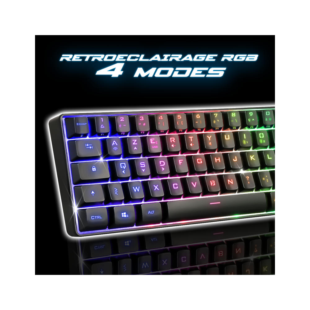 Clavier Gamer Sans Fil SPIRIT OF GAMER Elite-K50 RGB / Noir