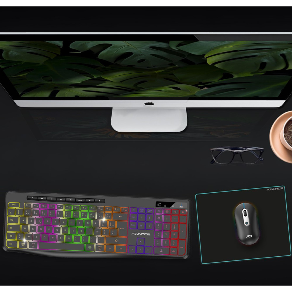 CLAVIER ADVANCE R-TYPE SANS FIL RGB RECHARGEABLE NOIR
