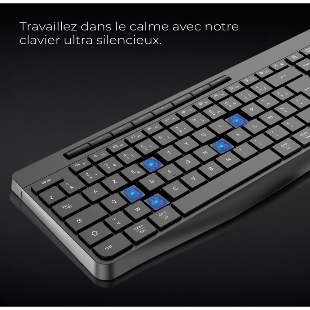 CLAVIER ADVANCE R-TYPE SANS FIL RGB RECHARGEABLE NOIR
