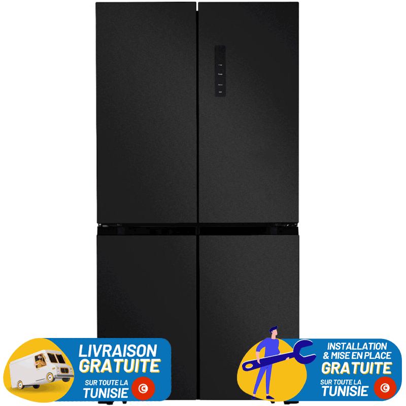 Réfrigérateurs Side By Side Hyundai Inverter 617L NoFrost Inox Foncé