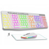 PACK CLAVIER SOG R-TYPE CLA+SOURIS SANS FIL RGB RECHARGEABLE / BLANC