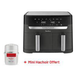 FRITEUSE SANS HUILE MOULINEX EZ905B20 2450WATTS NOIR+ MINI HACHOIR