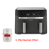 FRITEUSE SANS HUILE MOULINEX EZ905B20 2450WATTS NOIR+ MINI HACHOIR
