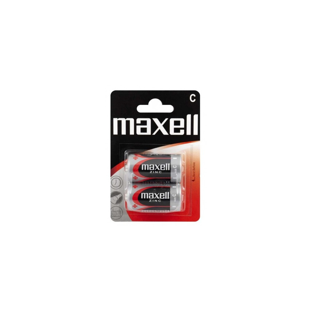 2x Piles Maxell Zinc C R14