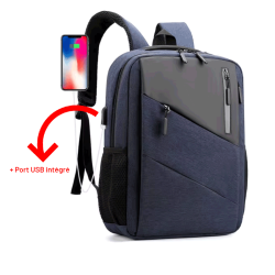 SAC A DOS PLPOWER CO14-33 16" / Port USB / Bleu