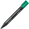 10 MARQUEUR PERMANENT LUMOCOLOR STAEDTLER BISEAUTÉ / 2MM-5MM / VERT