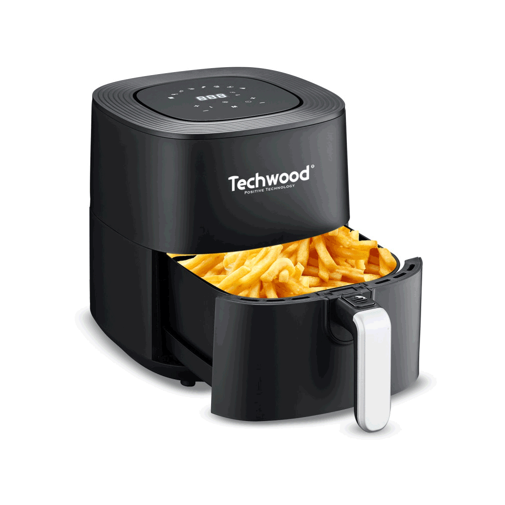 AIRFRYER DUO TECHWOOD 5.5L + PAPIER CUISSON 20 FEUILLES 42CM*38CM  GRATUIT