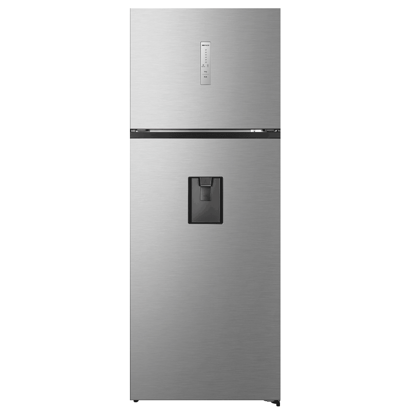 Réfrigérateur HISENSE No Frost INVERTER Double Portes 466 Litres / INOX avec Afficheur et Distributeur d'eau
