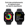 Apple Watch Series 10 GPS 46 mm / Aluminium / Noir / Avec Bracelet Sport Rose Tendre S/M