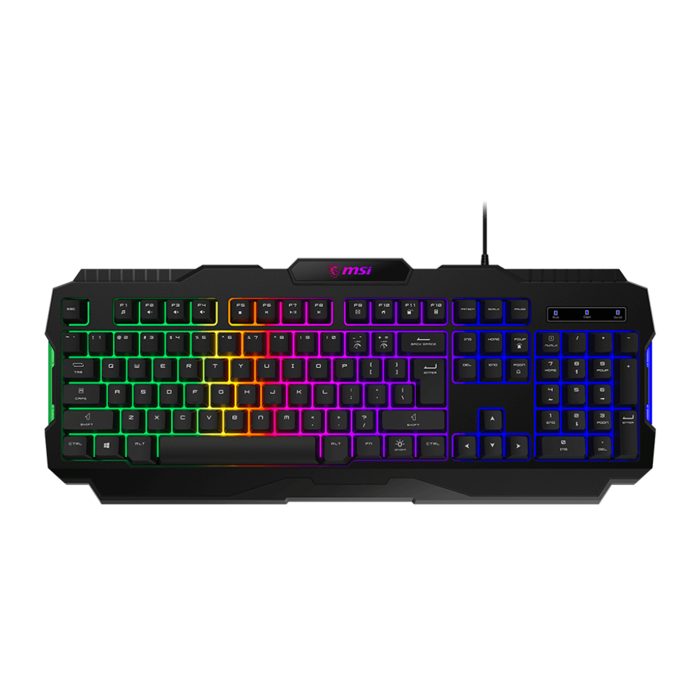 Clavier Gaming MSI FORGE GK100 / Membrane / RGB / Noir