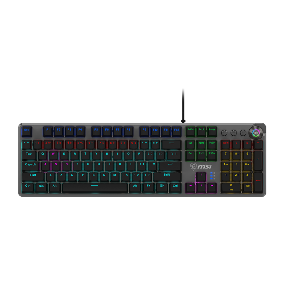 Clavier Gaming Filaire Mécanique MSI FORGE GK310 AZERTY / RGB / RED SWITCHES / USB / Noir