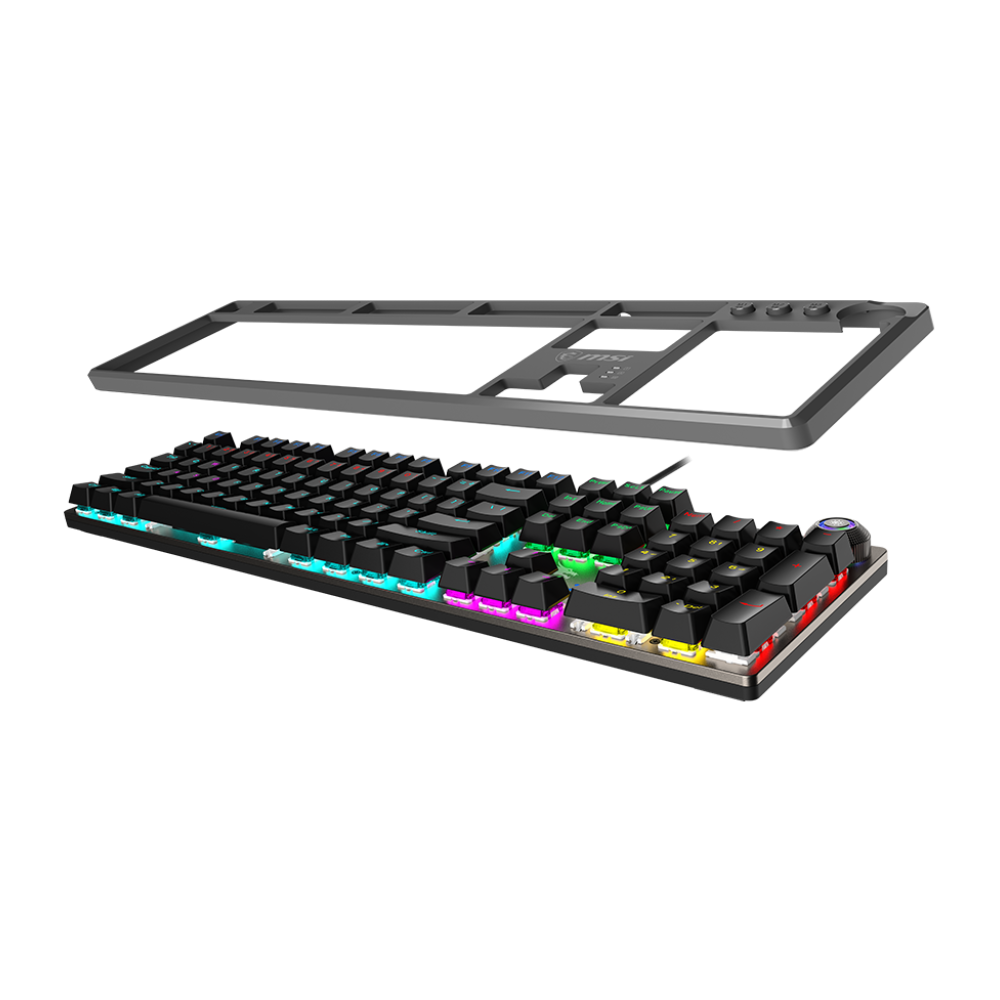 Clavier Gaming Filaire Mécanique MSI FORGE GK310 AZERTY / RGB / RED SWITCHES / USB / Noir