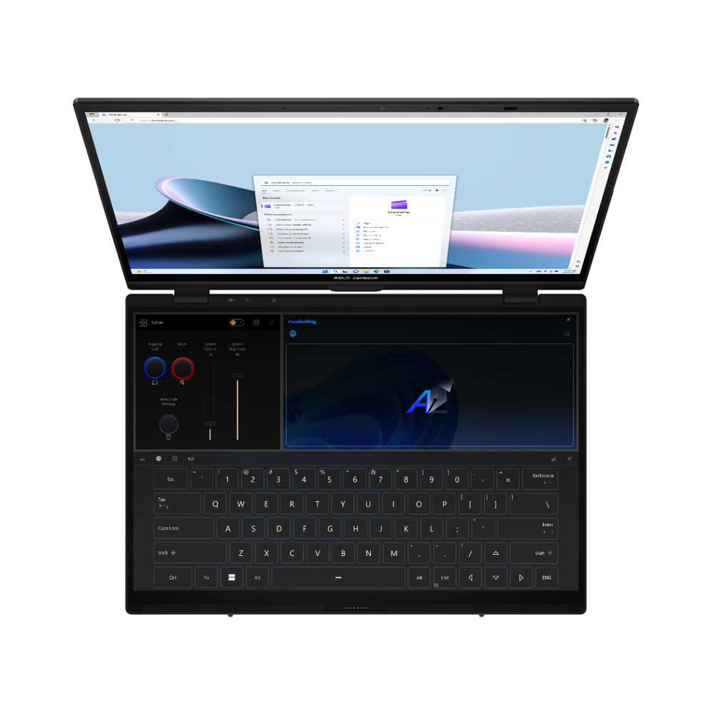 PC Portable Asus Zenbook Duo UX8406MA / Ultra 7 155H / 32 Go / 1 To SSD / Windows 11 Pro / Noir