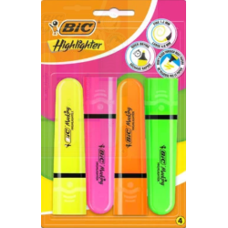 BLISTER DE 4 FLUO FLAT BIC...