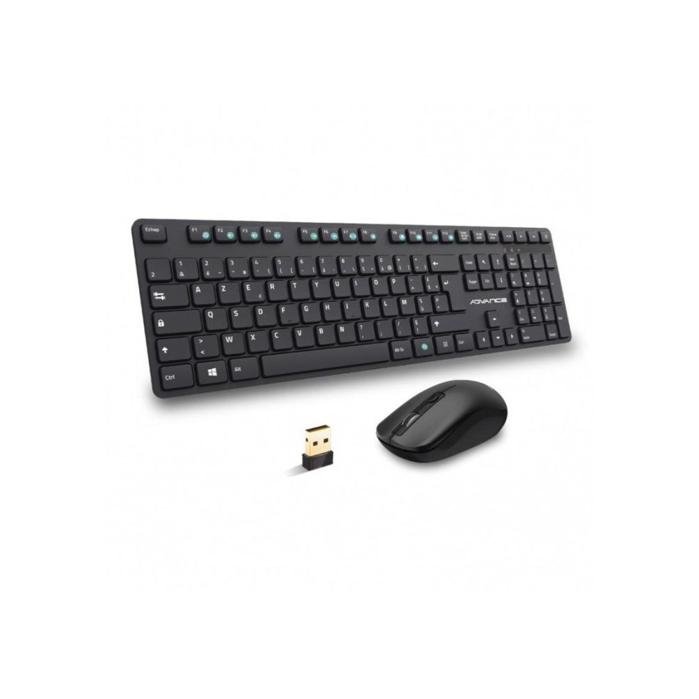 Ensemble Clavier et Souris Sans Fil Advance CLS-5100FR / Noir