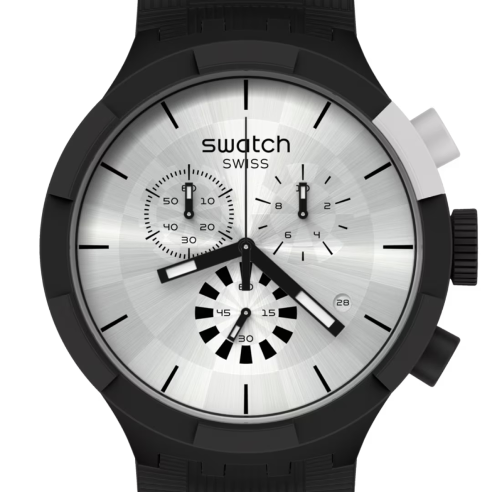 Montre SWATCH CHEQUERED SILVER / Noir