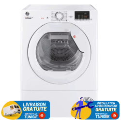 Sèche linge Hoover HLEC10DE-80 / 10 Kg / Blanc + Livraison + Installation et Mise en Marche Gratuites