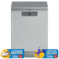 Lave-vaisselle BEKO Pose libre 15 Couverts 60 cm / INVERTER / INOX + Livraison + Installation et Mise en Marche Gratuites