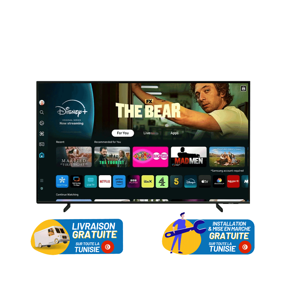 TV SAMSUNG 50'' Smart Q60DAU QLED 4K 2024 / QA50Q60DAU