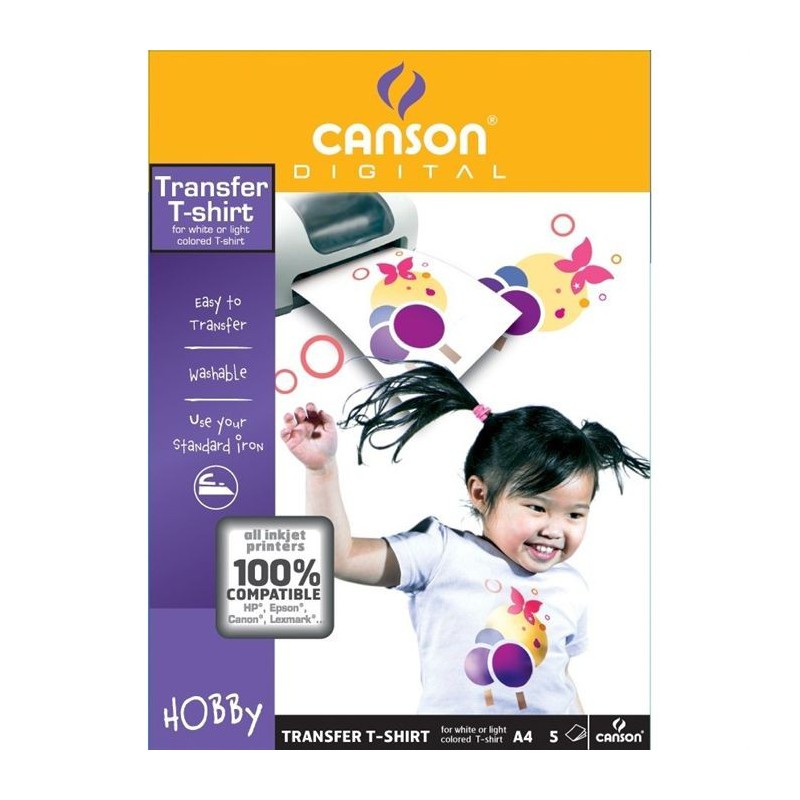 5x Papiers Transfert T-Shirt Canson A4