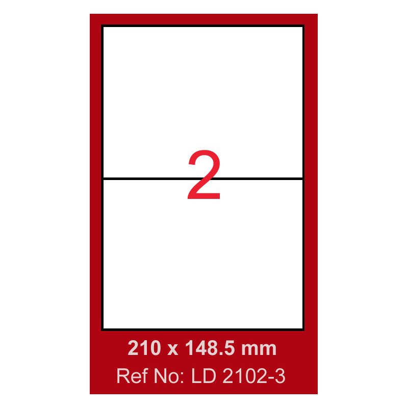 200x Etiquettes LINDO 100/2E / 210 x 148.5 mm