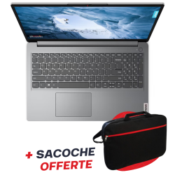 Pc Portable Lenovo IdeaPad 1 15IJL7 / Celeron N4500 / 8 Go / 256 Go SSD / Windows 11 Pro / Gris Avec SACOCHE Offert