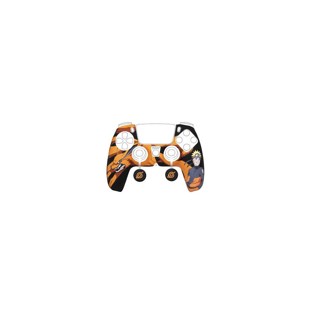 Kit de protection Konix pour manette DualSense PS5 / Naruto / Silicone / Noir