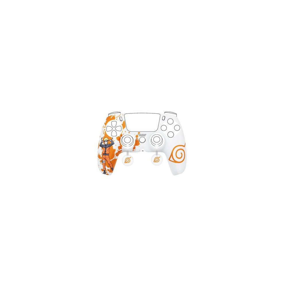 Kit de protection en silicone Konix pour manette Kxlicences Dualsense Naruto Blanc