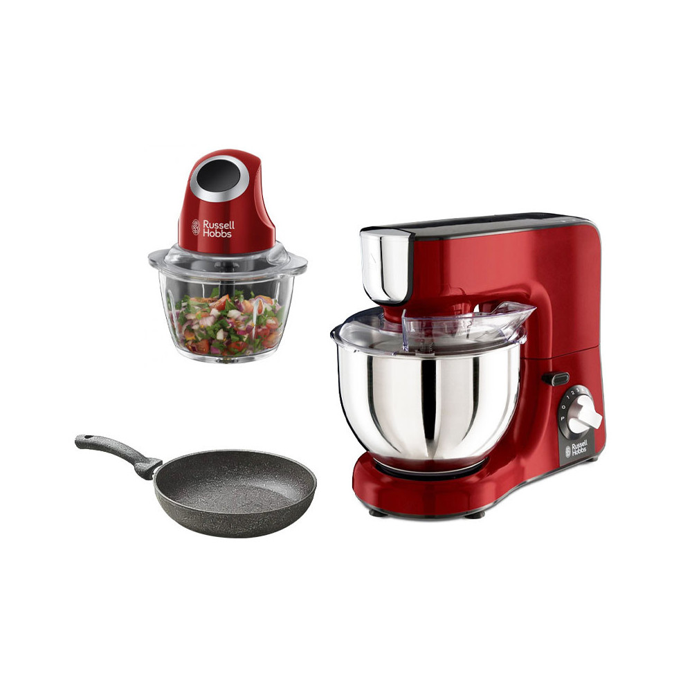 Robot Multifonction Desire Russell Hobbs 1000W +HACHOIRE 24660-56+ POELE 24CM