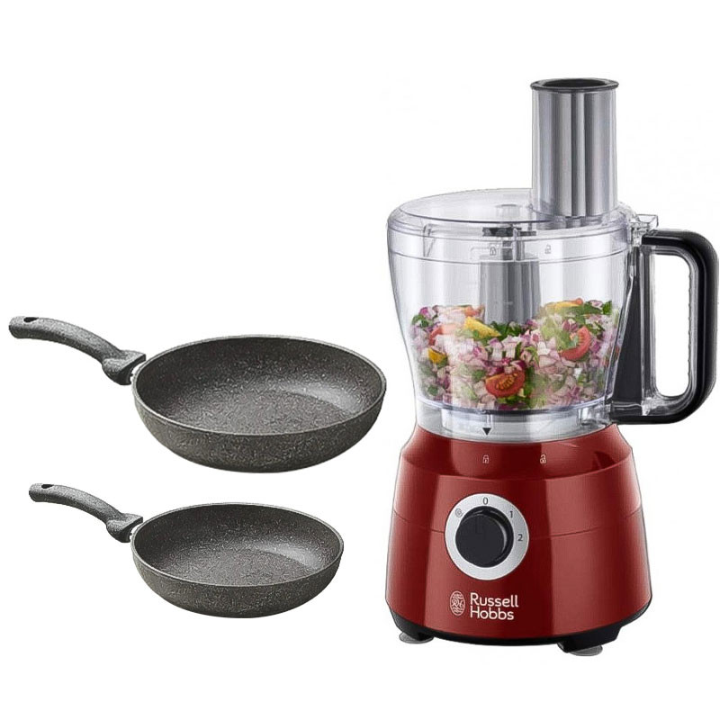 Robot Multifonction Desire Russell Hobbs + 2 Poêles (28cm et 24cm)