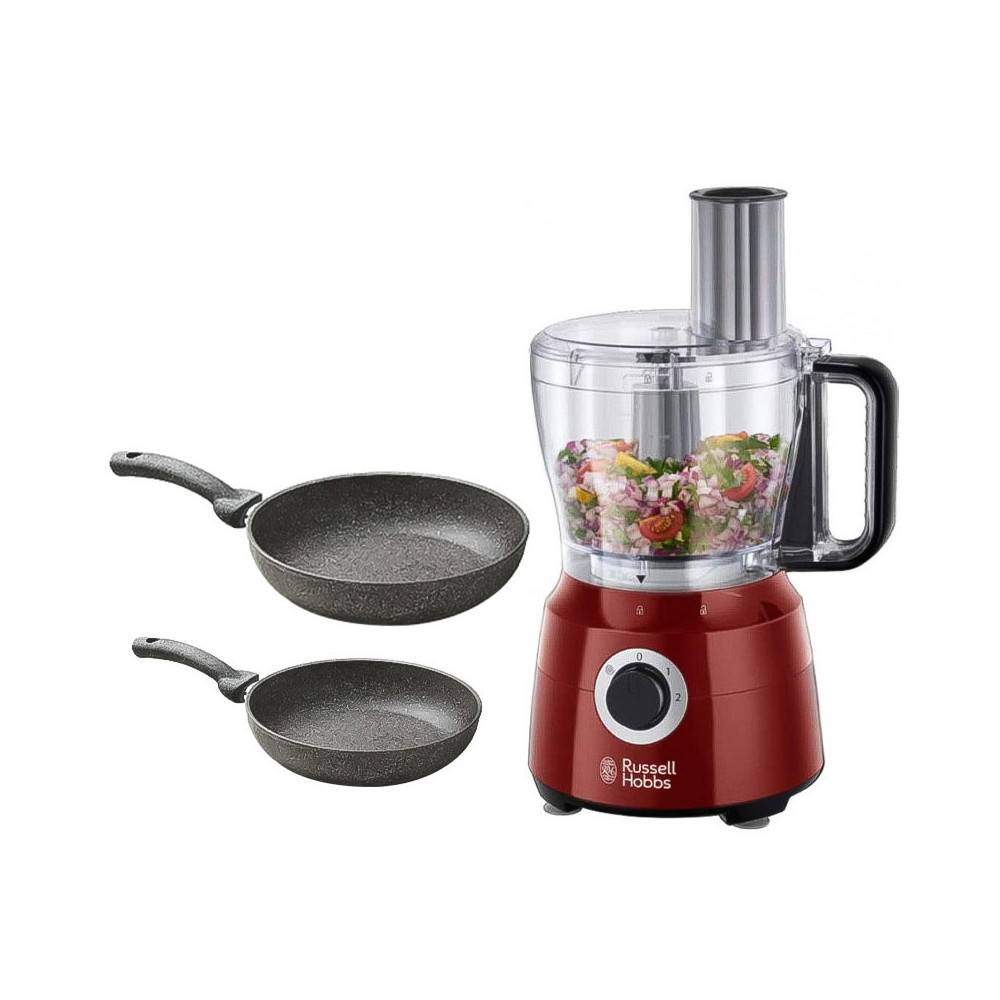 Robot Multifonction Desire Russell Hobbs + 2 Poêles (28cm et 24cm)