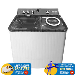 Machine à Laver Semi Automatique FRESH 15Kg Blanc & Gris - TTW-15G