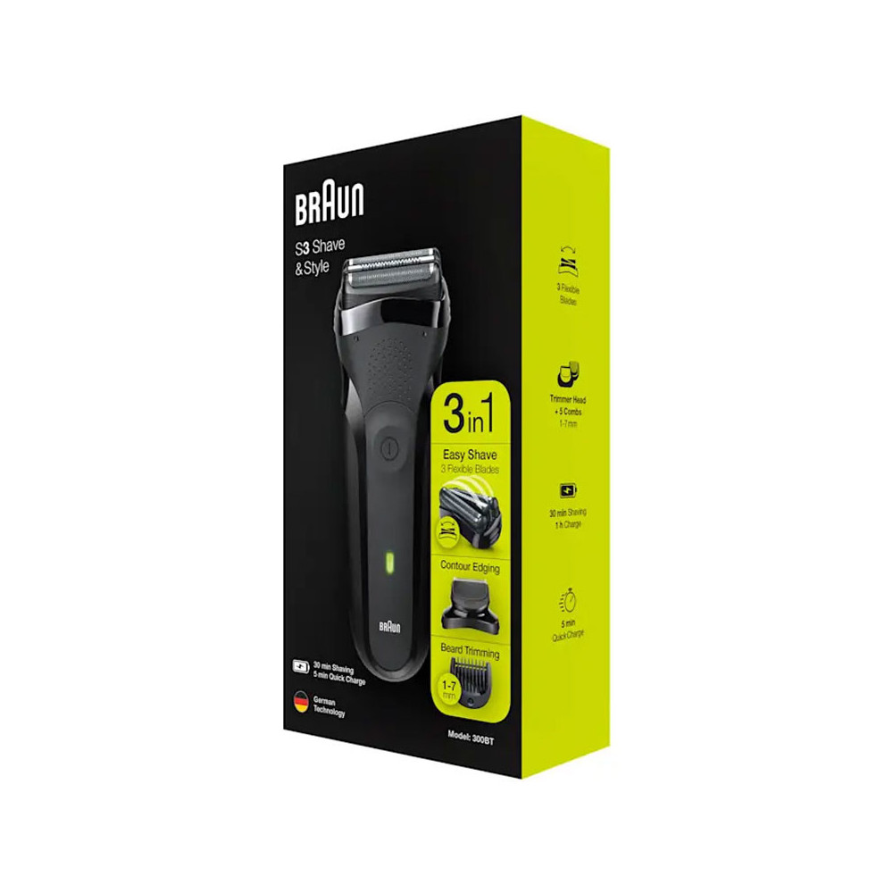 Rasoir électrique rechargeable Braun Series 3 Shave&Style 300BT