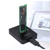Station d'accueil Gembird pour disque SSD M.2 SATA et NVME USB Type-C de bureau / Noir