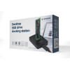 Station d'accueil Gembird pour disque SSD M.2 SATA et NVME USB Type-C de bureau / Noir