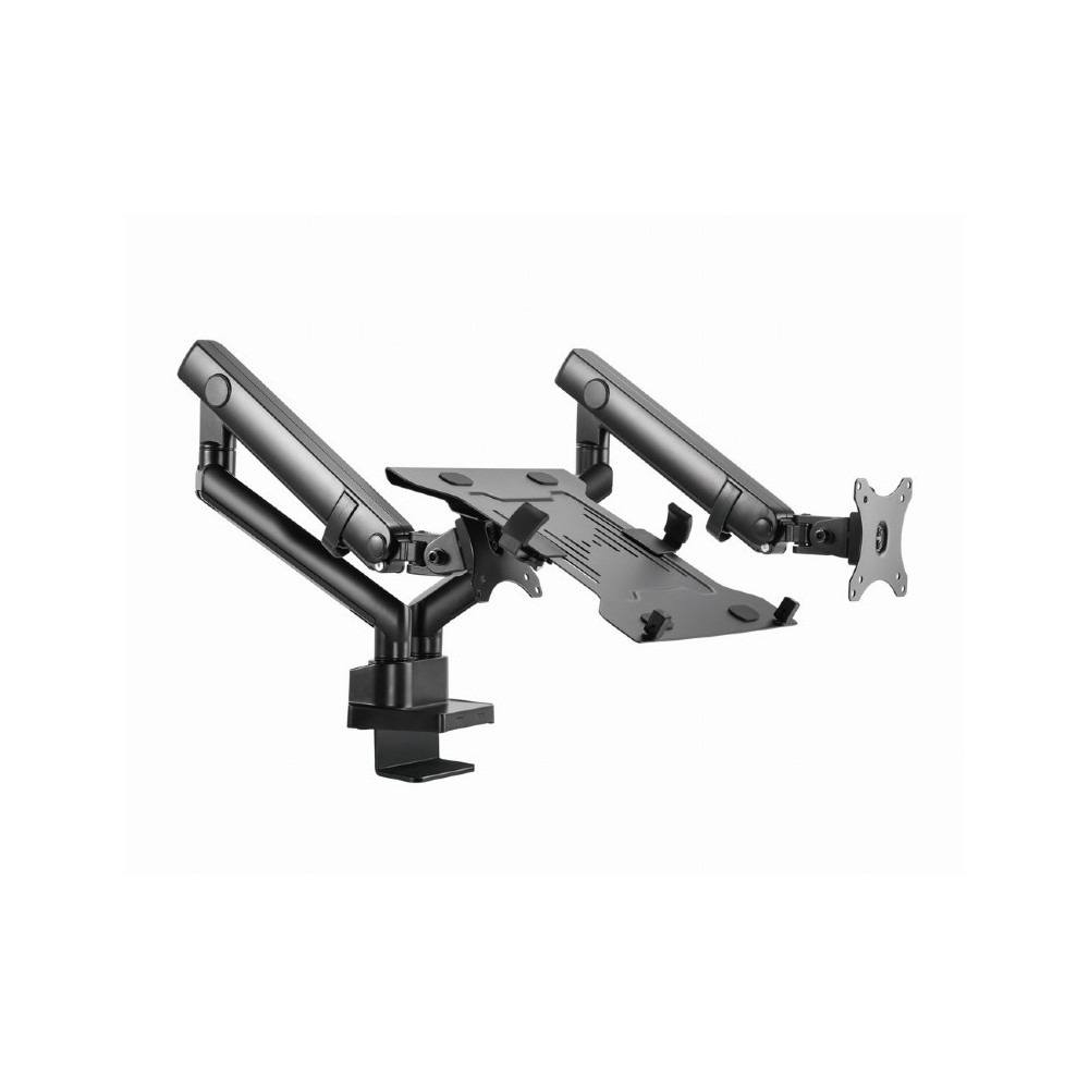 SUPPORT DE MONTAGE GEMBIRD REGLABLE AVEC PLATEAU PC PORTABLE (mouvement complet)