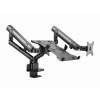SUPPORT DE MONTAGE GEMBIRD REGLABLE AVEC PLATEAU PC PORTABLE (mouvement complet)